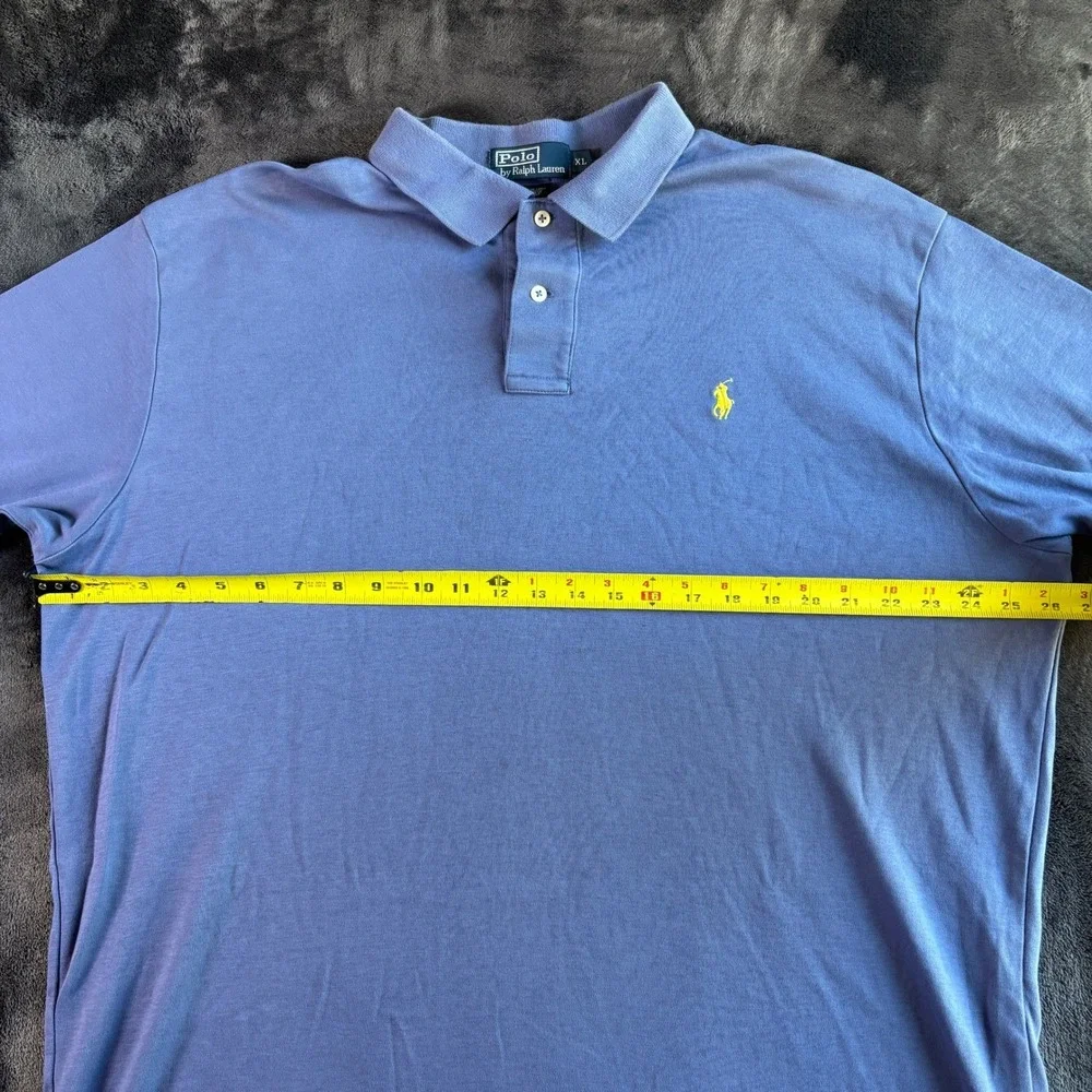 Polo Ralph Lauren Mens XL Periwinkle Blue Short Sleeve Cotton Polo Shirt Pony